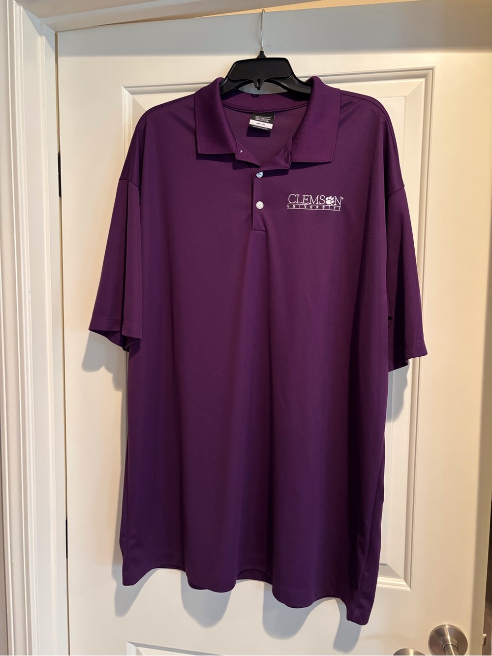 Nike Purple Clemson Logo Polo